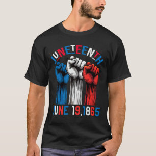 Juneteenth Red White Blue Flag Colours 19 June 186 T-Shirt