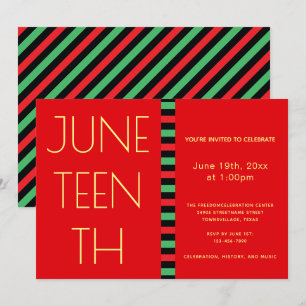 Juneteenth Red Yellow Freedom Celebration Invitation