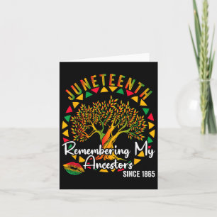 Juneteenth Remembering My Ancestors Colourful Tree Card