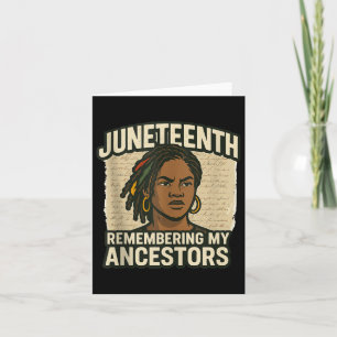 Juneteenth Remembering My Ancestors Freedom Retro Card