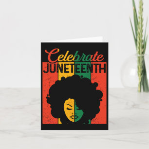 Juneteenth Shirt Afro Black Women 1865 Independenc Card