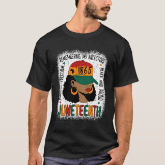 Juneteenth Shirt Black Woman 2023 Bleached 1865