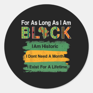 Juneteenth Shirt Celebrating Black Freedom African Classic Round Sticker