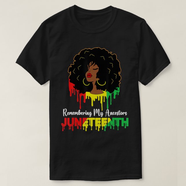 Juneteenth Shirt Women African American Black Wome (Design Front)