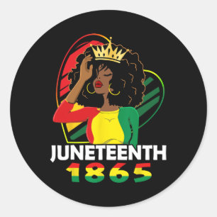 Juneteenth Shirt Women African American Black Wome Classic Round Sticker