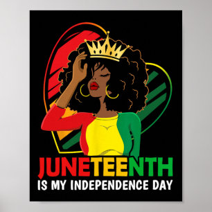 Juneteenth Shirt Women Queen African American Blac Poster