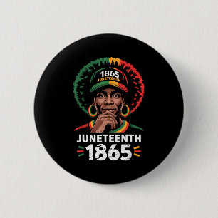 Juneteenth shirts black pride afro men women kids 6 cm round badge