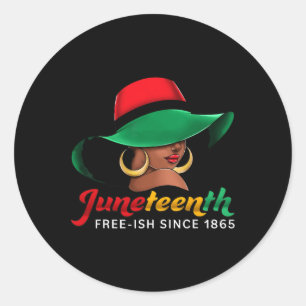 Juneteenth Shirts Women Celebrating Black Freedom  Classic Round Sticker
