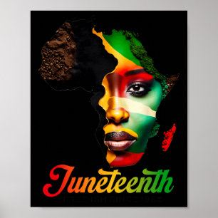 Juneteenth Shirts Women Celebrating Black Freedom  Poster