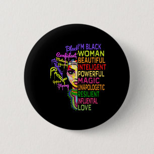 Juneteenth Shirts Women History Month Black Girl M 6 Cm Round Badge