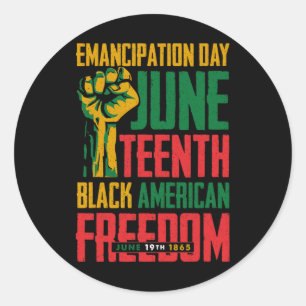 Juneteenth Shirts Women Juneteenth Shirt For Men F Classic Round Sticker