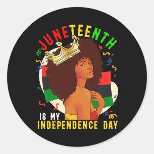 Juneteenth Shirts Women Juneteenth Women Queen  Classic Round Sticker