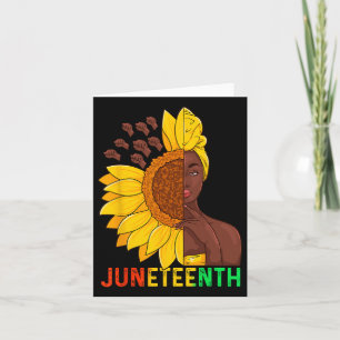 Juneteenth Shirts Women Juneteenth Women Sunflower Card