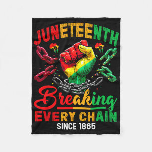 Juneteenth Shirts Women Men African American Freed Fleece Blanket