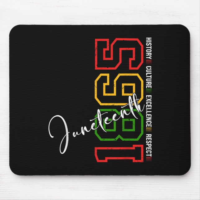 Juneteenth Shirts Women Men African American Junet Mouse Pad (Front)