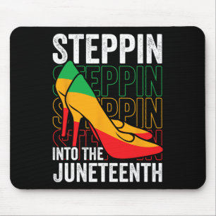 Juneteenth Shoes Steppin Into African American Bla Mouse Pad