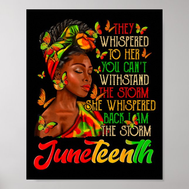Juneteenth Storm Black Black History Month  Poster (Front)