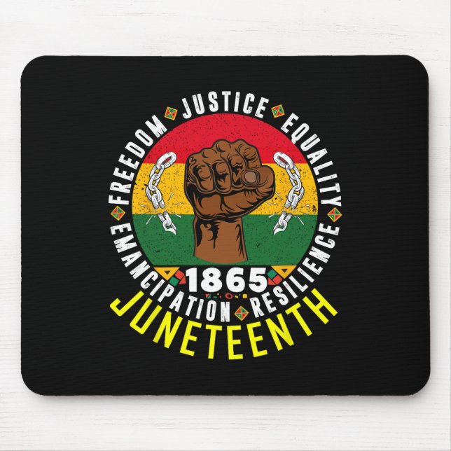 Juneteenth Tee For Men Black Freedom Celebration J Mouse Pad (Front)