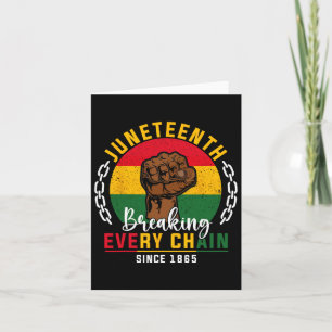 Juneteenth Tee For Men Breaking Every Chain Black  Card
