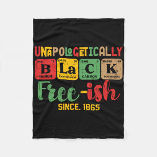 Juneteenth Unapologetically Black Periodic Women M Fleece Blanket