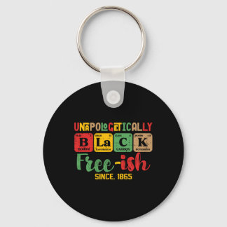 Juneteenth Unapologetically Black Periodic Women M Key Ring