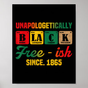 Juneteenth Unapologetically Black Periodic Women M Poster