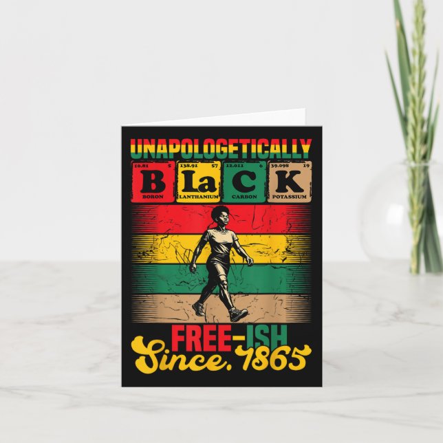 Juneteenth Unapologetically Vintage Since 1865 Men Card (Front)