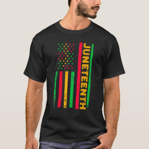 Juneteenth Usa Flag Black History Day Afro America T-Shirt