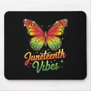 Juneteenth Vibes 1865 Butterfly African American  Mouse Pad