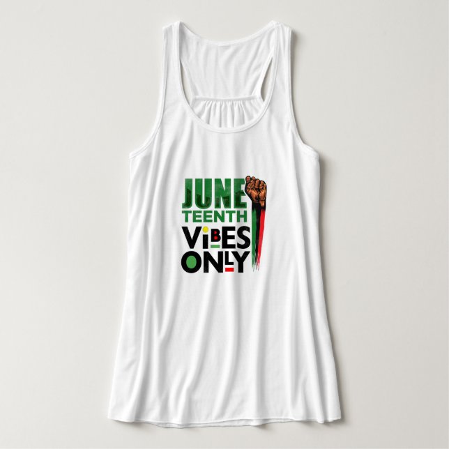 Juneteenth Vibes Only Singlet (Design Front)