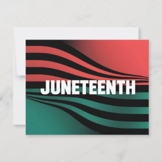 Juneteenth Wavy Stripes Design Holiday Card