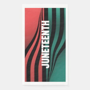 Juneteenth Wavy Stripes Design Napkin