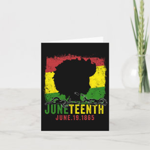 Juneteenth Women 1865 June 19 Afro Girl Independen Card