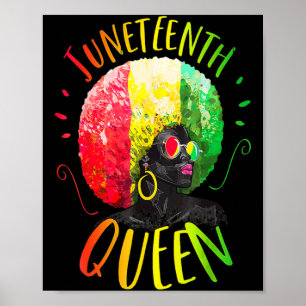 juneteenth women black girl history freedom 1865 poster