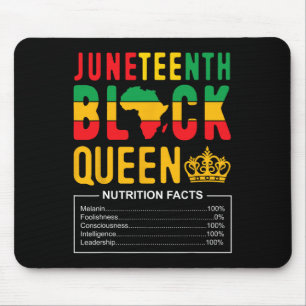 Juneteenth Women Black Queen Nutritional Facts 186 Mouse Pad