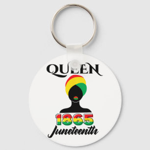 Juneteenth Women Girls Queen Afro Melanin Black Gi Key Ring