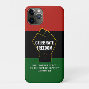 Juneteeth CELEBRATE FREEDOM Customisable Scripture Case-Mate iPhone Case