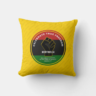 Juneteeth CELEBRATE TRUE FREEDOM Cushion