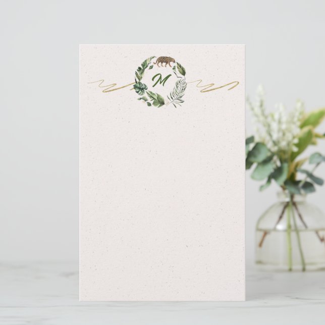 Junge Rumble Monogram Stationery (Standing Front)