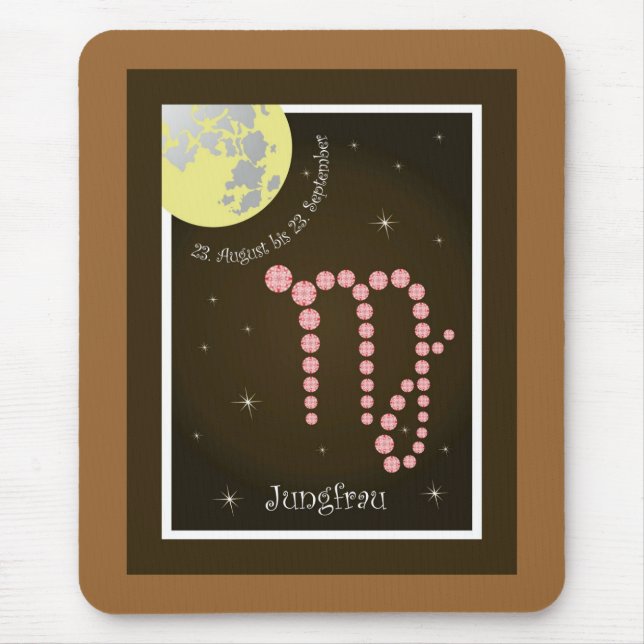 Jungfrau 23. August bis 23. September Mauspad Mouse Pad (Front)
