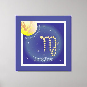 Jungfrau 23 August to 23 September Leinwand Canvas Print