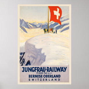 Jungfrau Railway Bernese Oberland Switzerland Poster