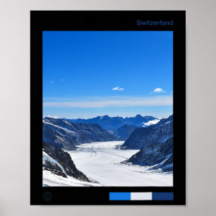 Jungfraujoch Travel Art - Swiss Skiing Souvenir Sw Poster