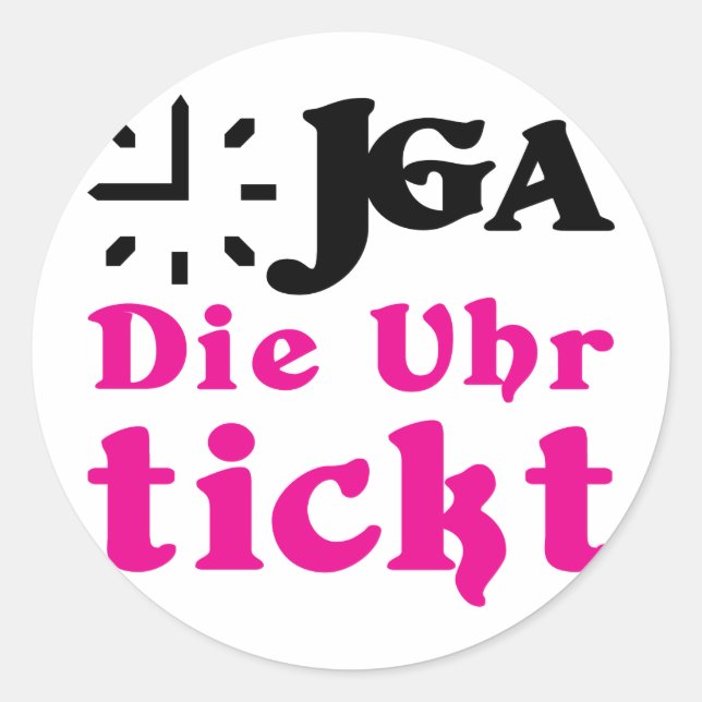 junggesellenabschied / hochzeit classic round sticker (Front)