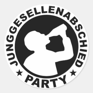 Junggesellenabschied Party Classic Round Sticker