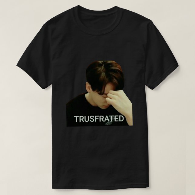 jungkook is so TRUSFRATED!!! Sticker.png T-Shirt (Design Front)