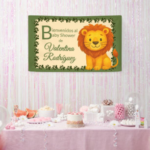Jungla Ruge of Baby Shower Safari Green Tenure Banner