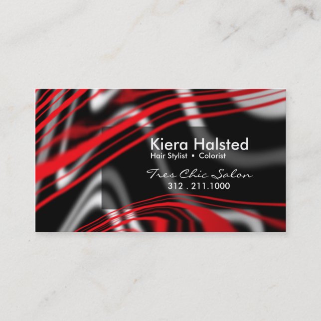 Jungle-1 Business Card (red/black) (Front)