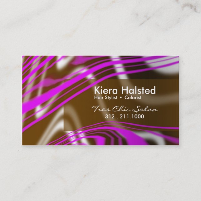 Jungle-1 Business Card (violet/brown) (Front)