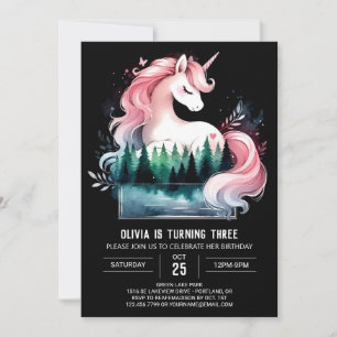 Jungle Adorable Horse Birthday Invitation